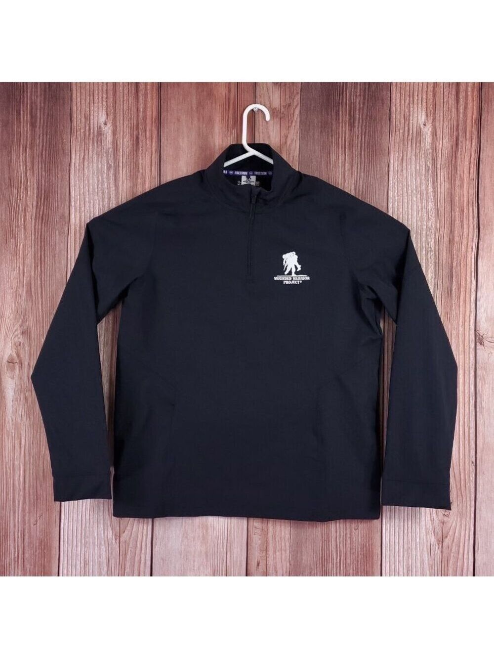 Under Armour ColdGear Wounded Warrior Project Mens Large 1/4 Zip Pullover Black - Picture 1 of 16